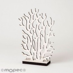 Figura coral madera blanco